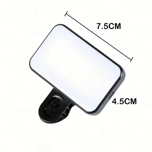 LED Rechargeable Selfie Light - 3 Lighting Mode Phone Ring Light Mini Portable Clip on Fill Lights for iPhone, Cell Phone, Laptop, TikTok, Selfie, Video Conference, Camera