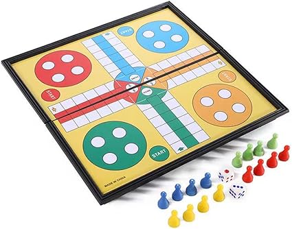 5 in 1 Chess Game Board Set Board Game Portable Travel Board Game Mini Magnetic Chess Game Chess board Flying Chess Checker Snake Chess Draughts Ladders Checker Educational Toy for Kids 6+