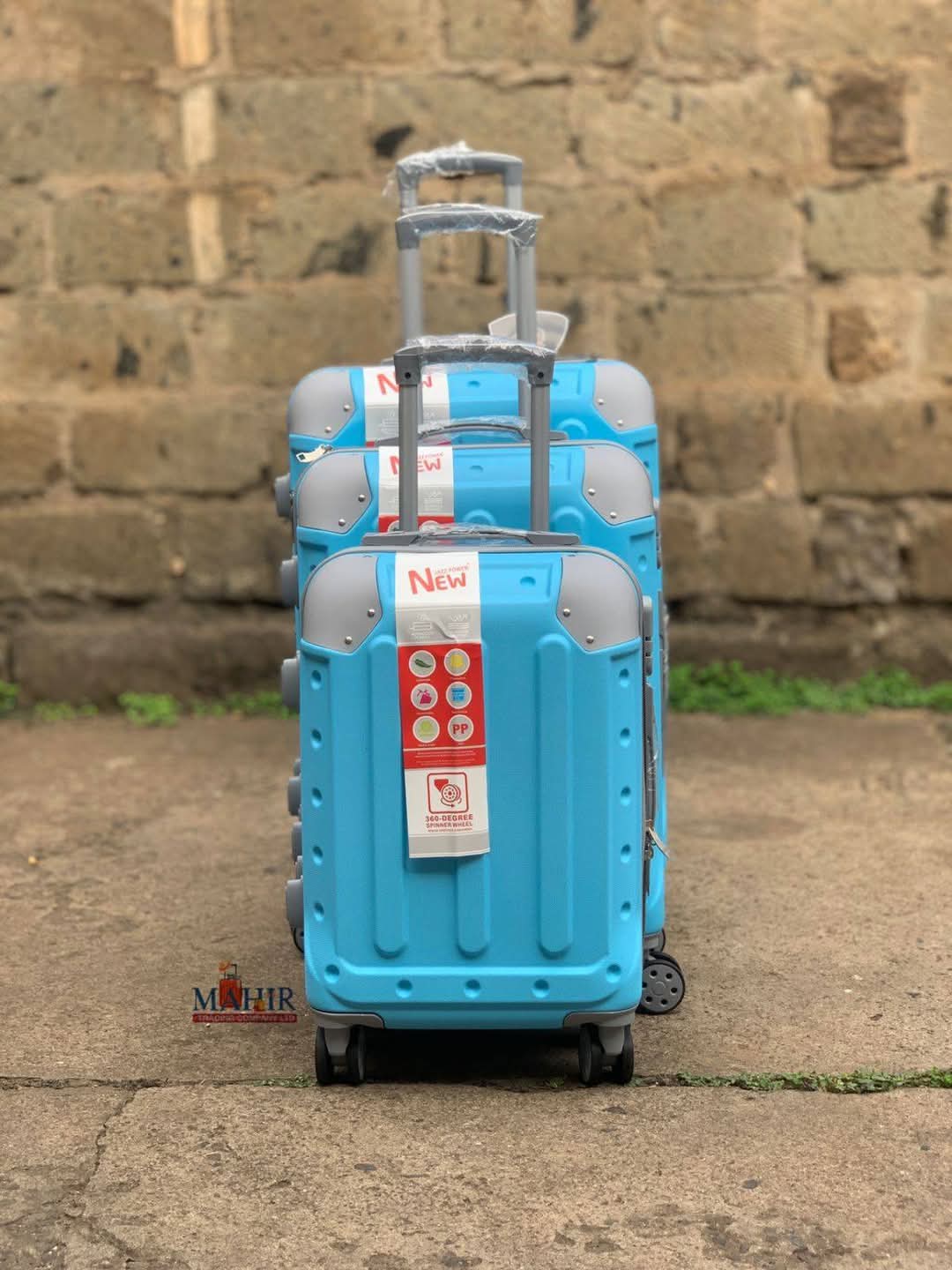 Fashion Travel Luggage Set of 3 Piece Hard Shell Light Weight ABS Suitcase with 4 Spinner Wheels (PINK)