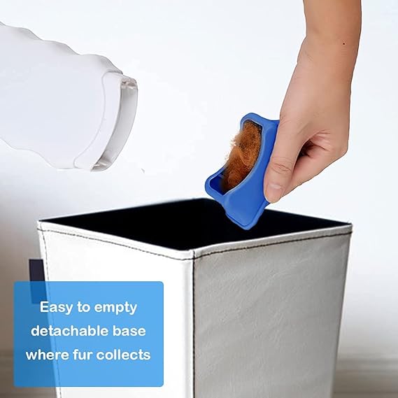 Pet Hair Remover, Reusable Cat Double-Sided Lint Brush with Self Cleaning Base Removes Dog Cat Fur from Clothing, Furniture,Car,Fabric Set-Travel Size Included,Lint Roller Brush