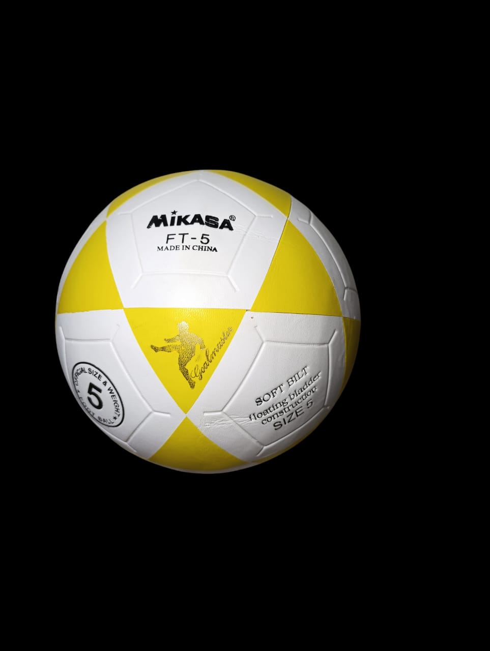 UNIIQUE Mikasa Size 5 Soccer Ball - White and Yellow Rubber Soccer Balls
Brand: MIKASA
