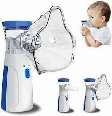 Portable Mesh Nebulizer Handheld, One Touch Operation, No Noise, High Nebulization Rate, Personal Inhalers For Breathing Problems Lightweight, Travel Friendly For Adults & Kids