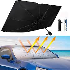 Car Windshield Sunshade Umbrella - Foldable Car Umbrella Sun Shade Cover, UV Block for Car Front Window,