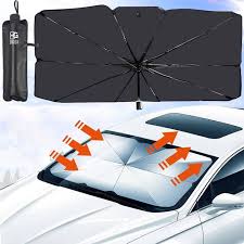 Car Windshield Sunshade Umbrella - Foldable Car Umbrella Sun Shade Cover, UV Block for Car Front Window,