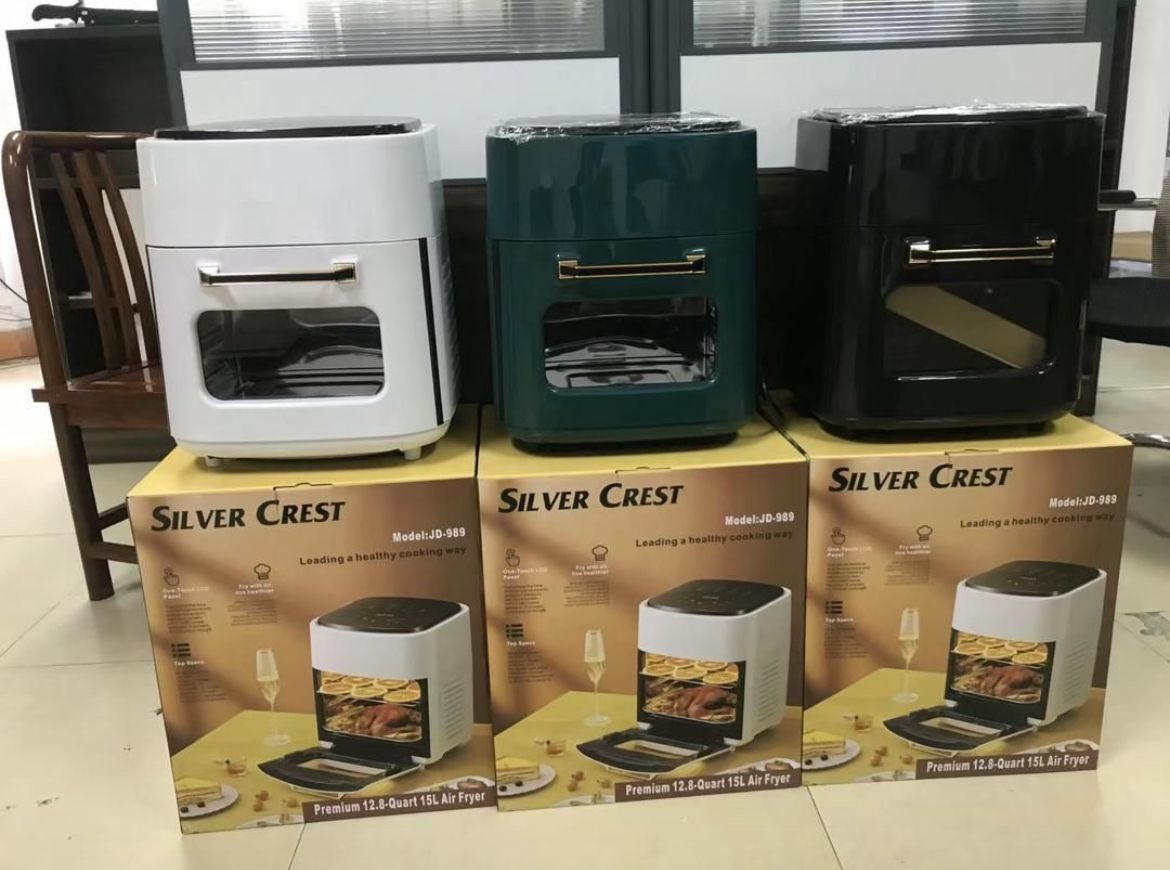 CLEARANCE OFFER silver crest 15L Large Capacity Air Fryer 3 Tier Oven Low Fat Oil Free Healthy Frying Cooker