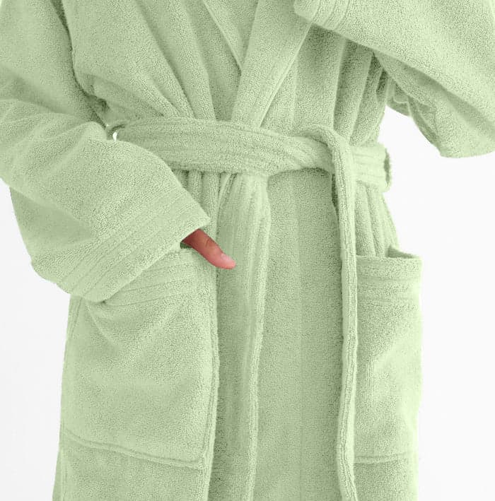 CLEARANCE OFFER Fleece Bathrobe Long Shawl Collar Plush Robe- Unisex