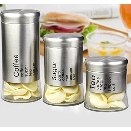 CLEARANCE OFFER Set Of 3 Sugar Dish - Stainless Steel