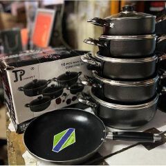 CLEARANCE OFFER JP Jamespot 10Pcs Heavy Non-Stick Granite Cooking Pot/Sufuria With Pan Cookware set Jamespot.