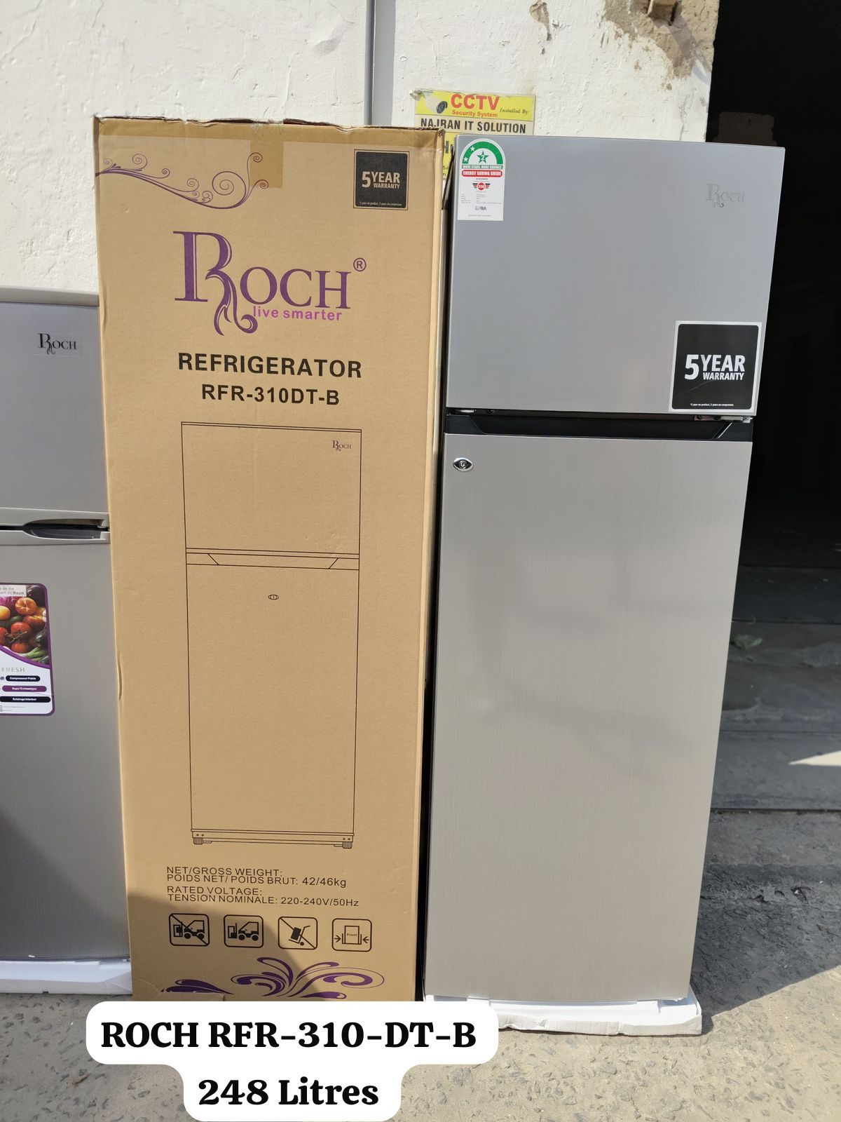 CLEARANCE OFFER Roch 248 litres RFR-310DT-B double door Refrigerator