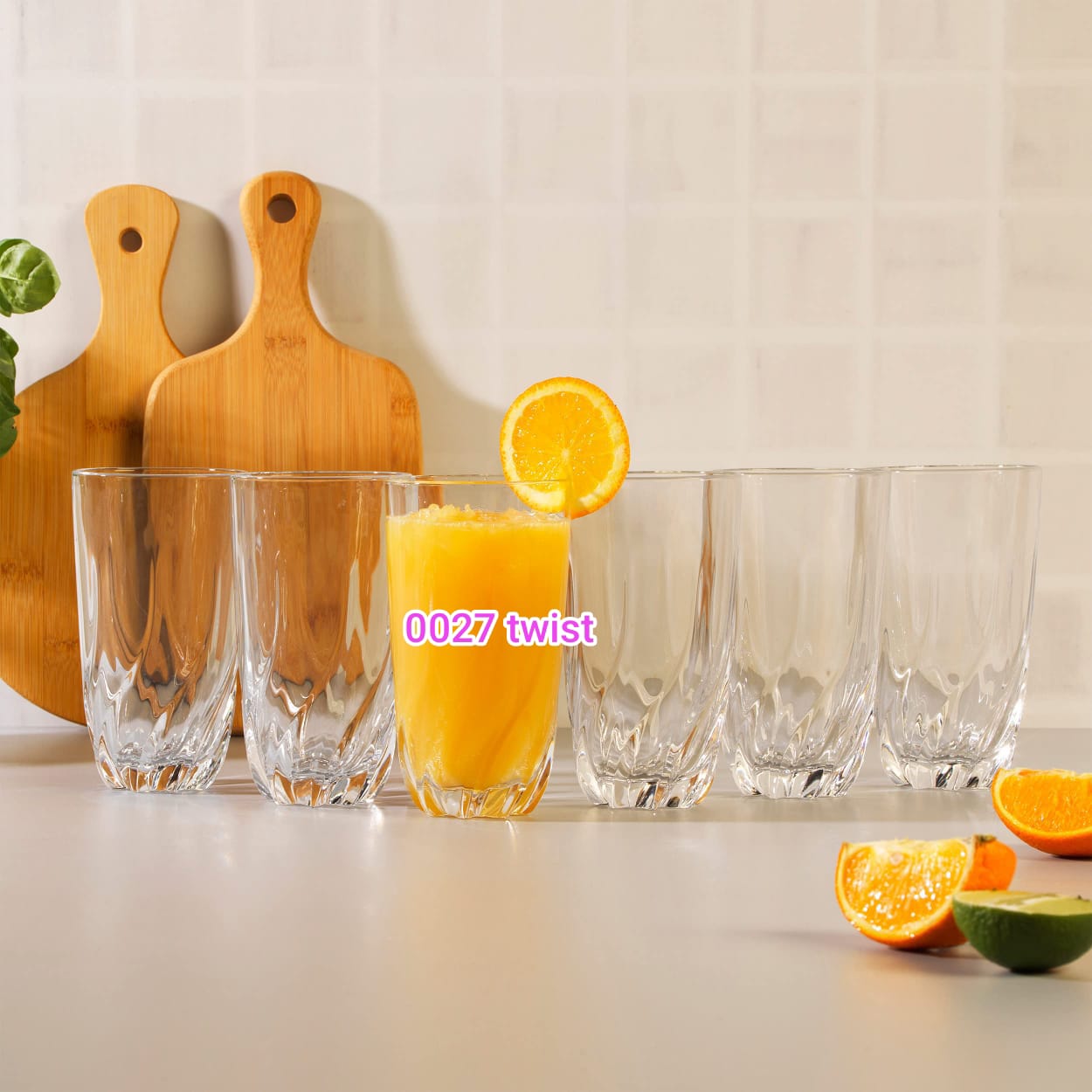 0027 twisted glass 6pcs Durable and long-lasting construction
Stylish twisted design for an elegant look
Perfect for water, juice, or beverages
Easy to clean and maintain