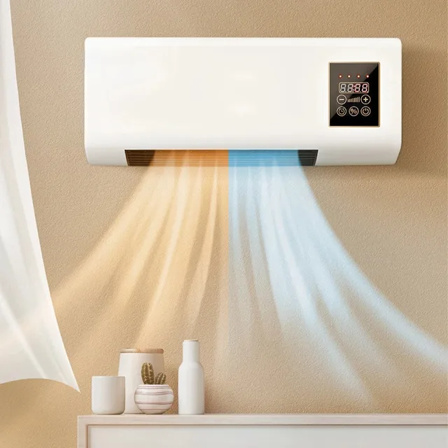 1800w Wall Mounted Air Conditioner Cooling Heating Dual Use Hot Fan Household Wall Hanging Air Conditioner and Heater with Remote 2 1n 1