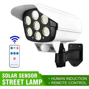 MOTION SENSOR SOLAR POWERED OUTDOOR LED STREET LIGHT WITH MOTION REMOTE CONTROL White 180 W. Solar Light Motion Sensor Dummy Camera CCTV 77 LED SOLAR LIGHT
