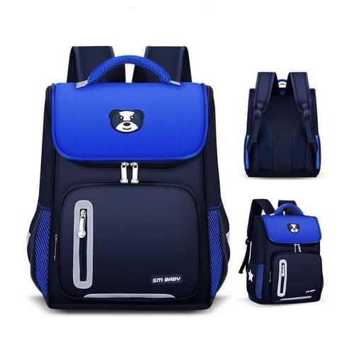 sm baby Waterproof School Bags - Navy Blue/blue