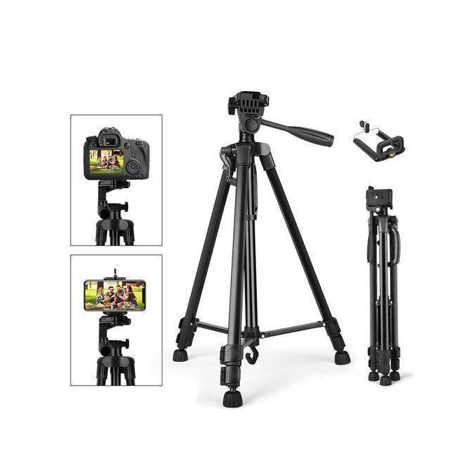 3120 Tripod Stand for Phone and Camera Adjustable Aluminium Alloy Tripod Stand 1020cm max height