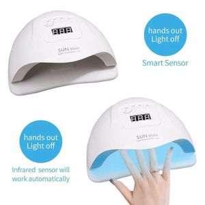 Sun LED Nails Lamp For Manicure 120W Nails Dryer Machine UV Lamp For Curing UV Gels Nails Polish With Motion Sensing LCD Display