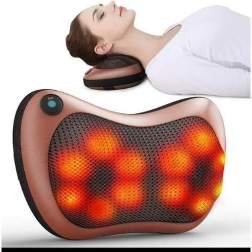 Car & Home Heat Massage Pillow Deep Kneading Massager Relax Neck Shoulder Pain Back
