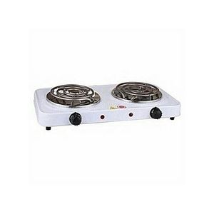 Double Spiral Hotplate Cooker Electric Portable Stove with Dual Heating Coils for Fast Cooking