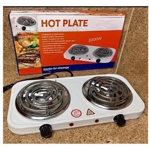 Double Spiral Hotplate Cooker Electric Portable Stove with Dual Heating Coils for Fast Cooking