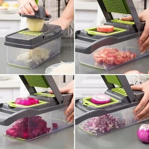 Vegetable Chopper Veggie Chopper,Mandoline Slicer,Multifunctional 16 In 1 Food Choppers, Kitchen Vegetable Slicer Dicer Cutter,Onion Mincer,Cheese Grater,Colander Basket,Kitchen Gadgets