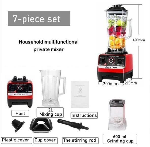 SILVER CREST 8500 Watts commercial blender 2in1 blender with 2.5 litre Jug and grinder Jug-CRAZY OFFERS!!!!!!!!
