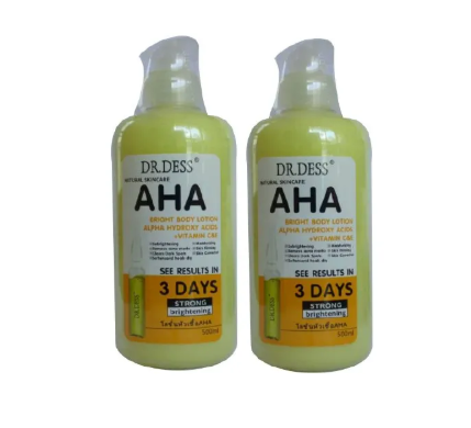 DR.DESS AHA Moisturizing Body Lotion Skin Brightening Gentle Exfoliation Anti aging Enhanced Skin Hydration Lotion