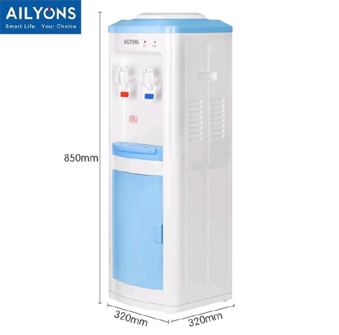 AILYONS AFK-111 Household Appliance Hot and Normal Standing Water Dispenser with Storage Cabinet, 2 Faucets, and Big Size for Kitchen
