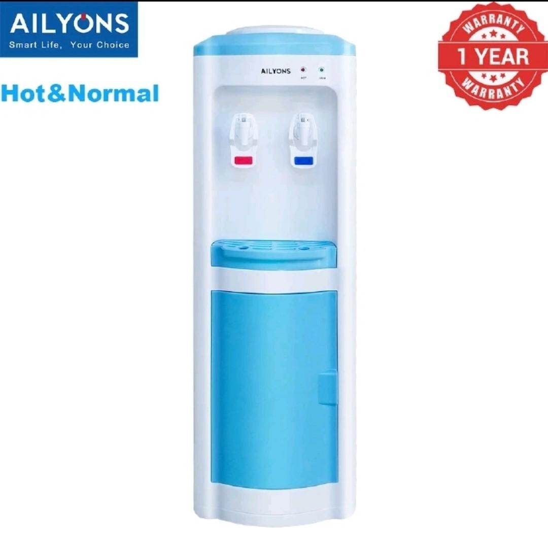 AILYONS AFK-111 Household Appliance Hot and Normal Standing Water Dispenser with Storage Cabinet, 2 Faucets, and Big Size for Kitchen
