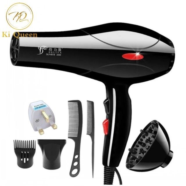 The 2200W Professional Hair Dryer is designed for salon-quality hair care at home. This high-powered blow dryer combines advanced technology with user-friendly features, ensuring efficient drying.