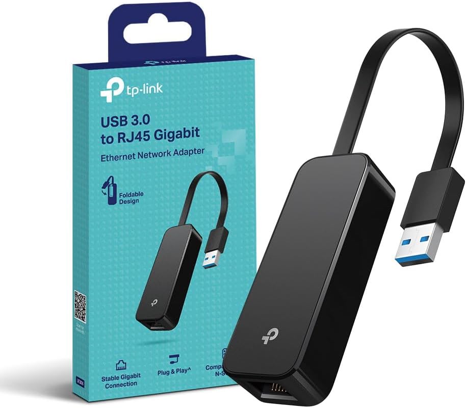 TP-Link USB 3.0 to Gigabit Ethernet Network Adapter, USB to RJ45 Lan Wired Adapter for Ultrabook, Chromebook, Laptop, Desktop, Plug and Play for Nintendo Switch, Windows 10/8.1, and Linux OS(UE306)
