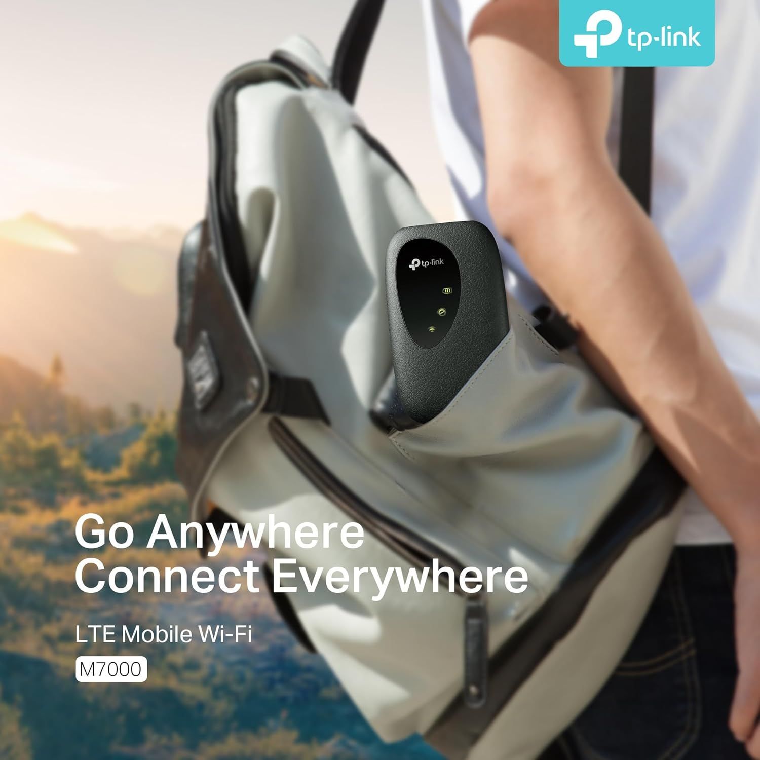 TP-Link M7000 4G+ MiFi, Portable Travel WiFi, Low Cost Unlocked LTE-Advanced Cat4 Mobile WiFi Hotspot Dongle, SIM Card Slot, High Global Compatibility, Easy App Management