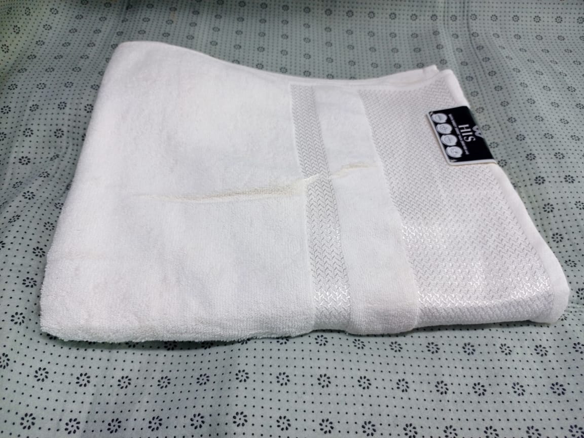 HIS COLOURED TOWELS  90*165 CM  - ASSORTED COLOURS