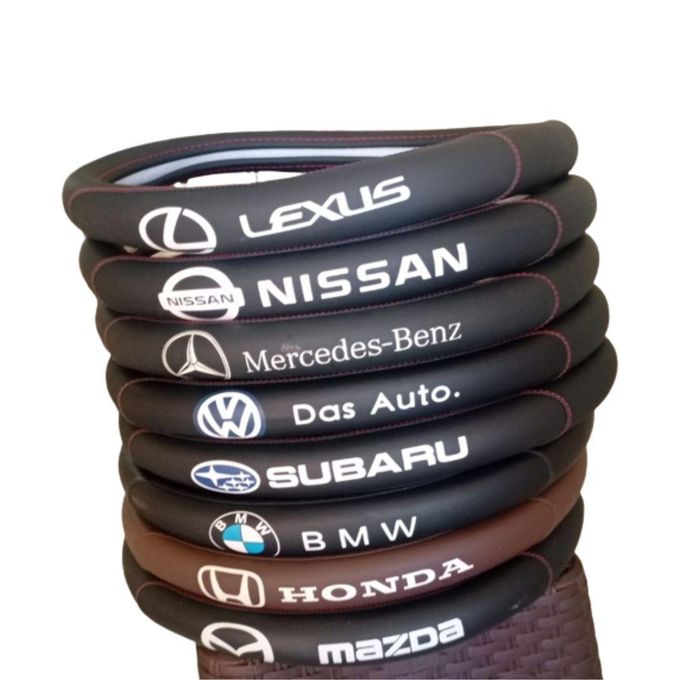 High Quality Leather Branded Car Steering Wheel Covers ; (Lexus ,Nissan ,Mercedes Benz, BMW, Subaru, Honda & Mazda)