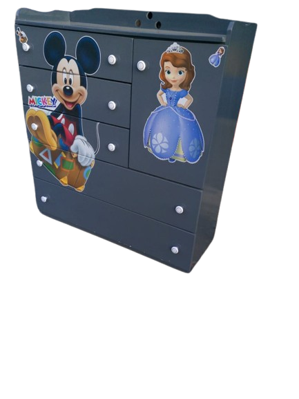 Kids/Baby Chest of Drawers Cabinet | Spacious Nursery Storage Organizer for Baby Clothes, Toys & Essentials | Durable Wooden/Plastic Dresser for Kids Room