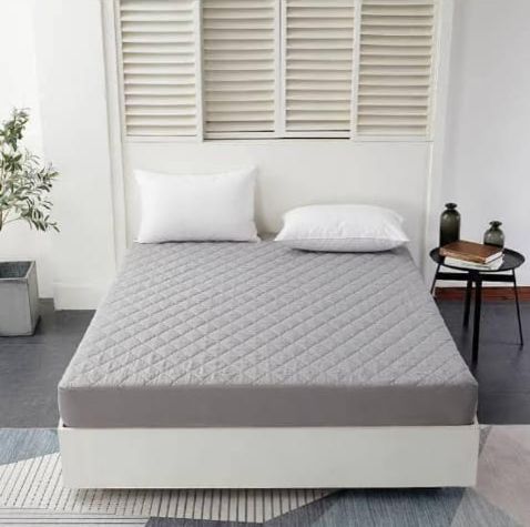 MACKINTOSH| Waterproof Mattress Protector 6×6 – Quilted Fitted Bed Cover (White, Blue, Beige & Grey), Soft quilted fabric for extra comfort and quiet sleep,Fitted elastic edges for a secure all-round