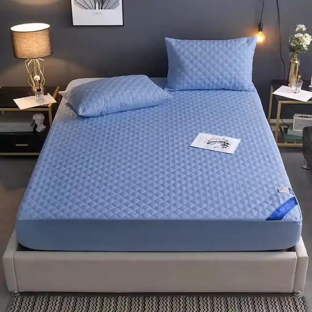 MACKINTOSH| Waterproof Mattress Protector 6×6 – Quilted Fitted Bed Cover (White, Blue, Beige & Grey), Soft quilted fabric for extra comfort and quiet sleep,Fitted elastic edges for a secure all-round