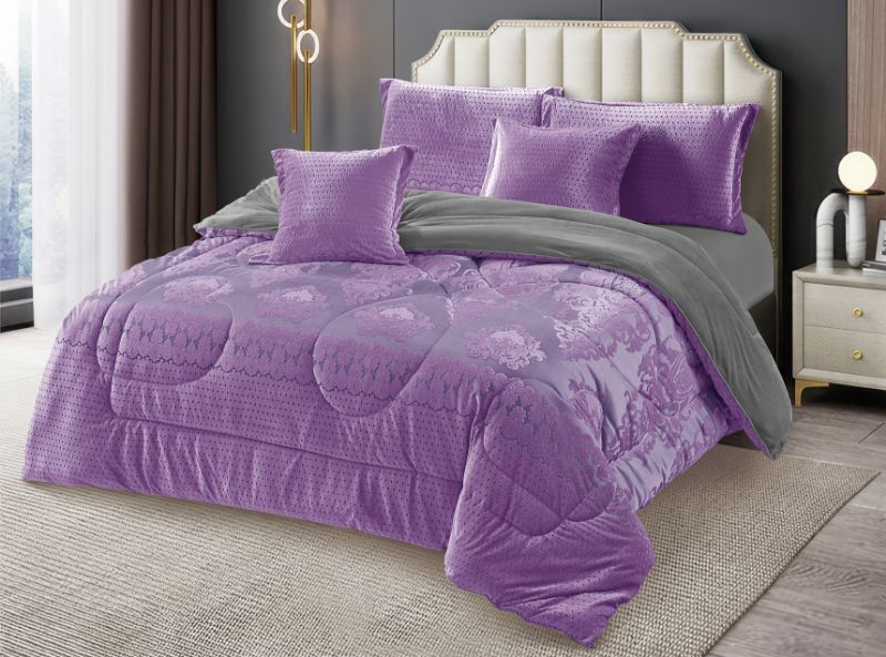 Luxury Silk Duvet Set 6×7 – 1 duvet, 1 bedsheet, 2 pillow cases & 2 throw pillow covers, Silky smooth fabric for a soft, cool and luxurious feel.