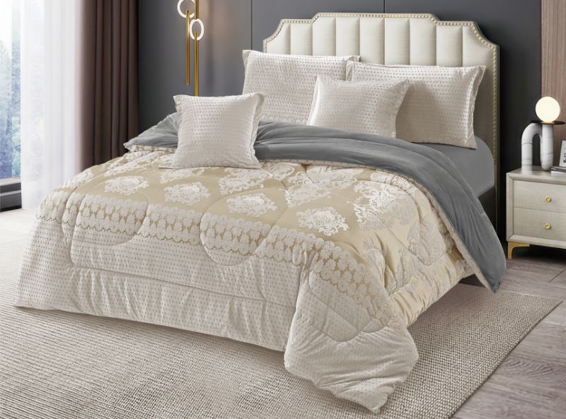 Luxury Silk Duvet Set 6×7 – 1 duvet, 1 bedsheet, 2 pillow cases & 2 throw pillow covers, Silky smooth fabric for a soft, cool and luxurious feel.