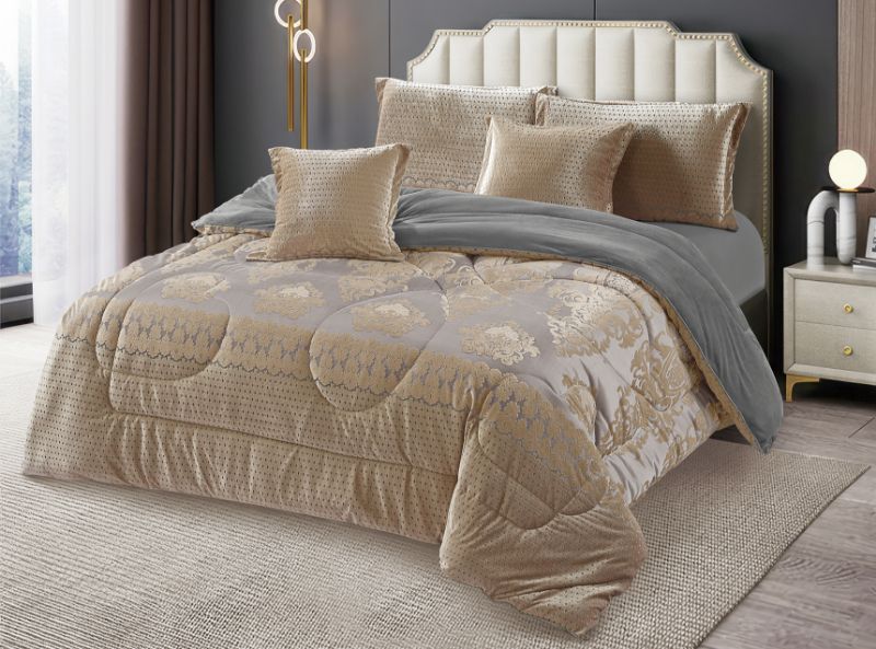 Luxury Silk Duvet Set 6×7 – 1 duvet, 1 bedsheet, 2 pillow cases & 2 throw pillow covers, Silky smooth fabric for a soft, cool and luxurious feel.