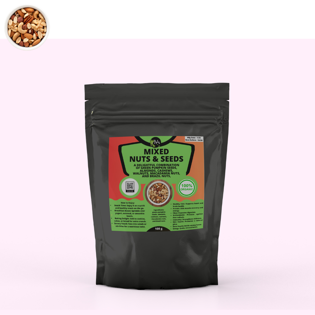 Mixed Nuts & Seeds - 6 in 1,With Almonds,Walnuts,Cashews,Brazil Nuts,Macadamia & Green Pumpkin Seeds