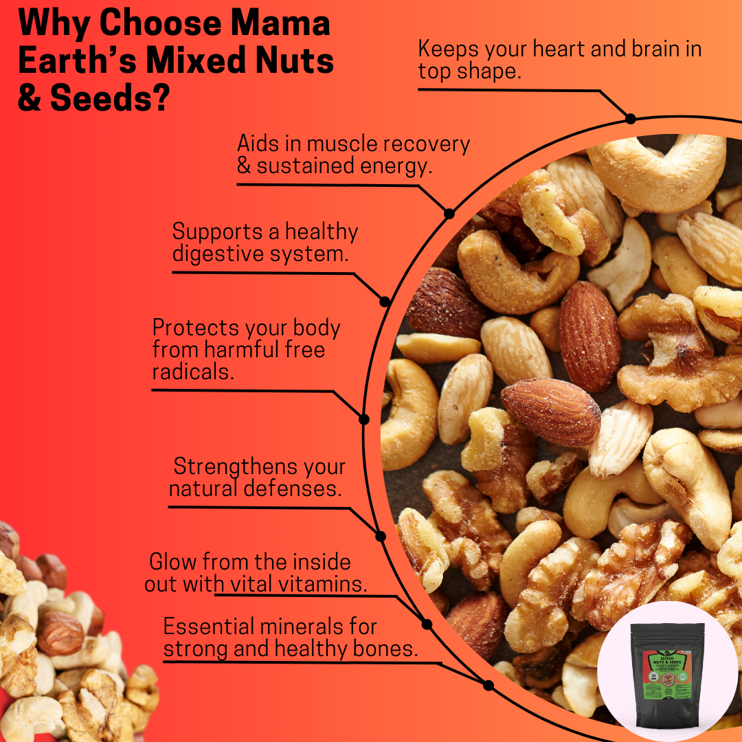 Mixed Nuts & Seeds - 6 in 1,With Almonds,Walnuts,Cashews,Brazil Nuts,Macadamia & Green Pumpkin Seeds