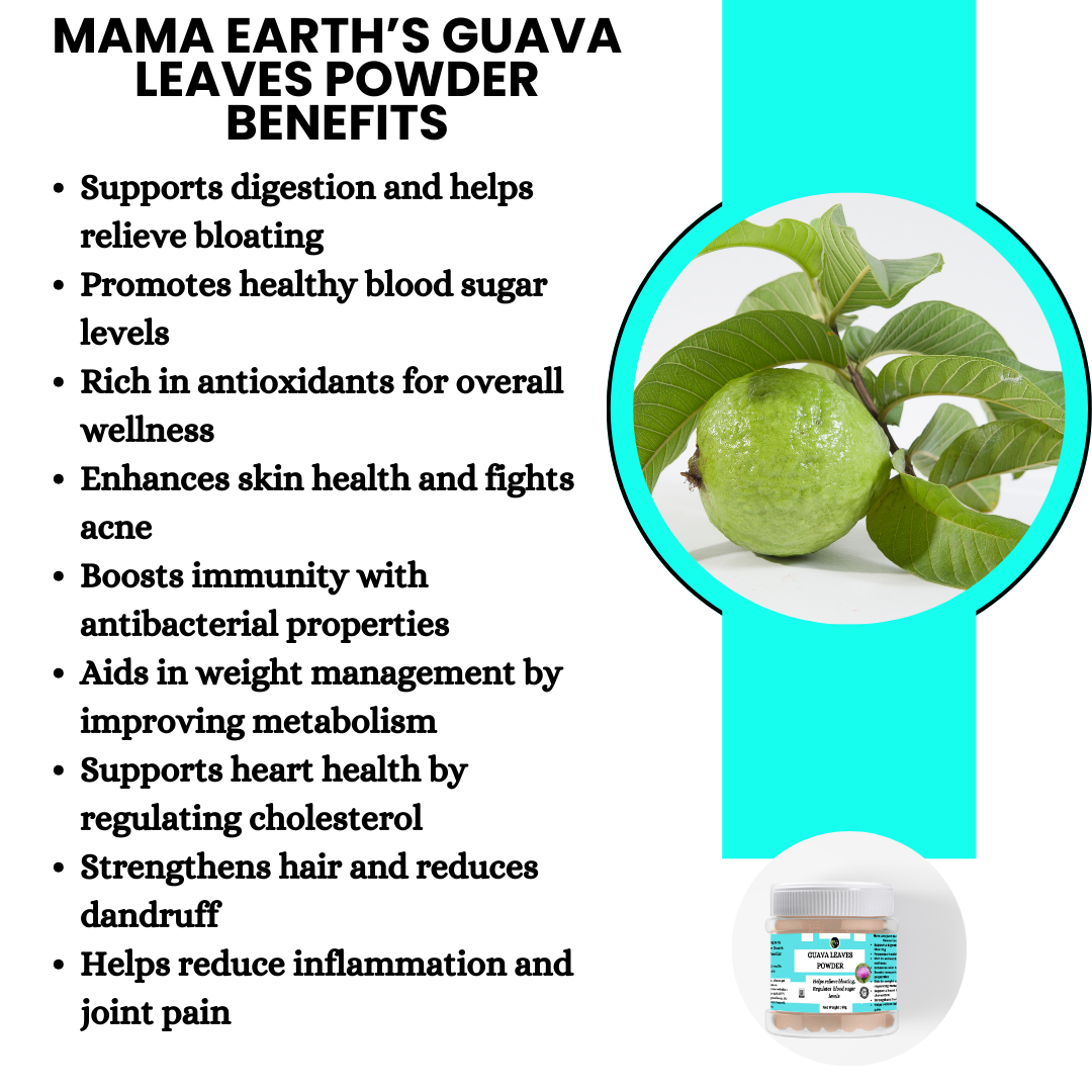 Guava Leaves Powder - helps relieve bloating,Aids in weight management ,Boosts immunity