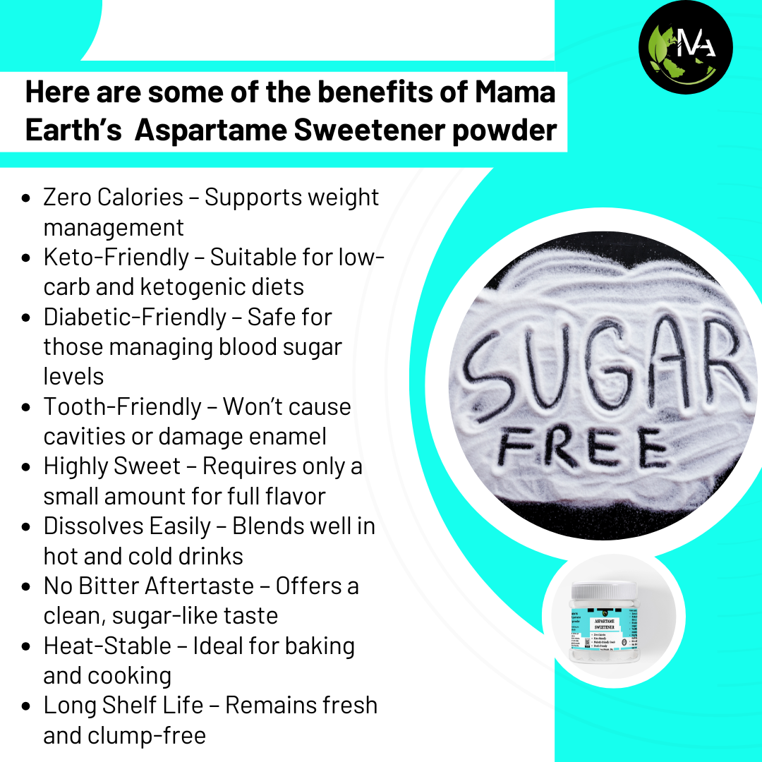 Aspartame Sweetener Powder - Zero Calories,Diabetic & Keto-Friendly,No Bitter Aftertaste