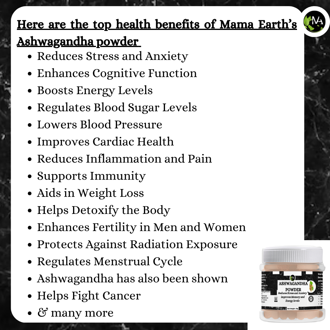 Magnesium Glycinate + Ashwagandha + Chamomile powders - Reduces Stress And Anxiety , Improves sleep quality,Enhances memory,