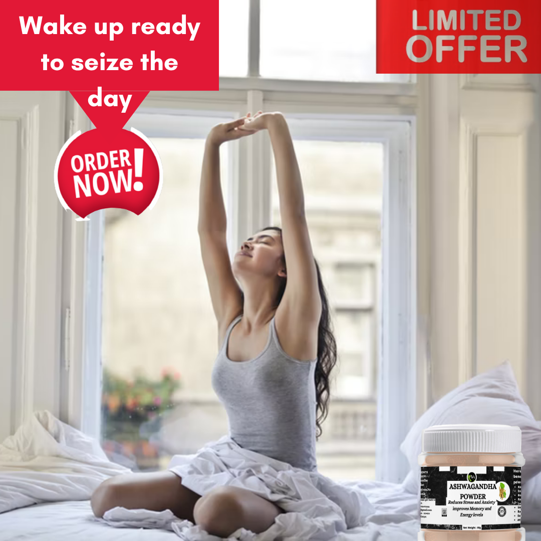 Magnesium Glycinate + Ashwagandha + Chamomile powders - Reduces Stress And Anxiety , Improves sleep quality,Enhances memory,