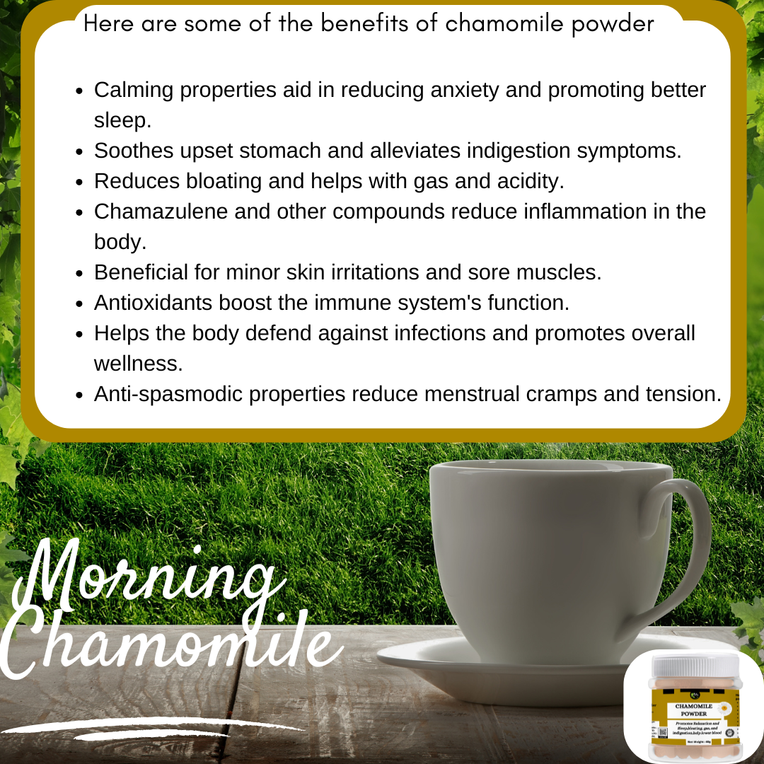 Magnesium Glycinate + Ashwagandha + Chamomile powders - Reduces Stress And Anxiety , Improves sleep quality,Enhances memory,