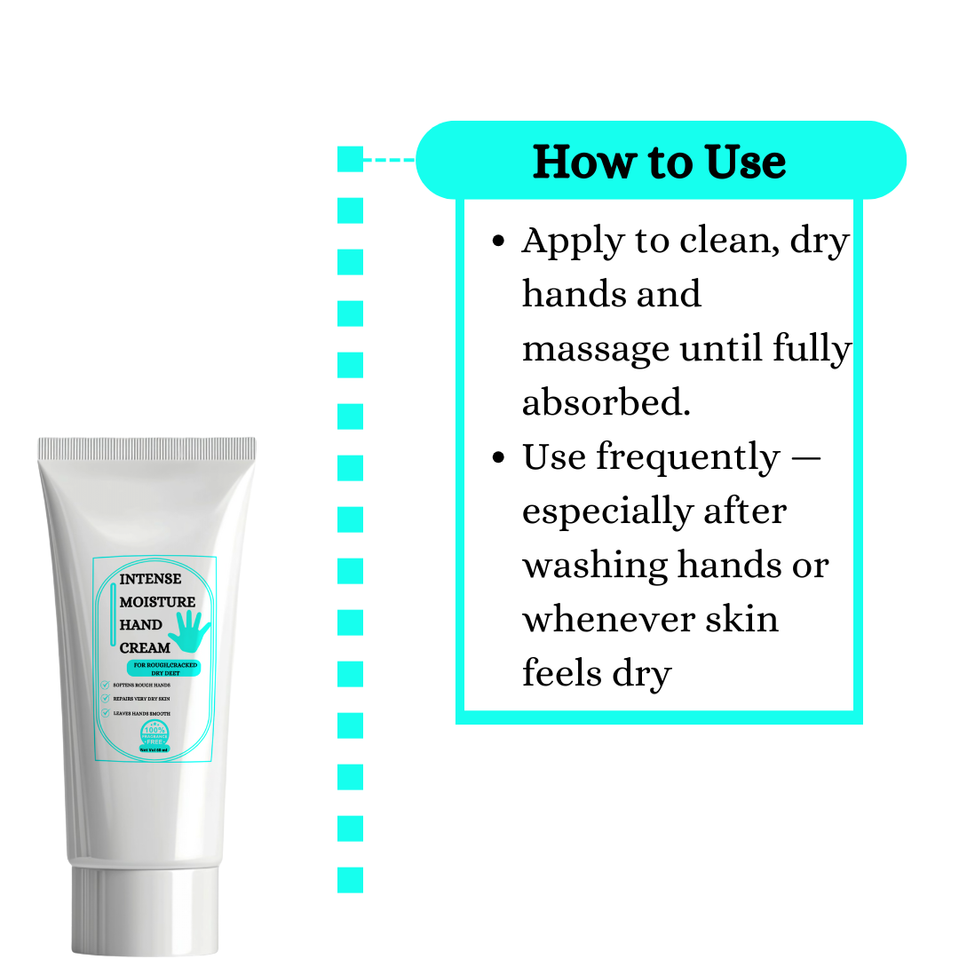 Intense Moisture Hand Cream - For Dry, Rough & Cracked Hands,Fragrance Free