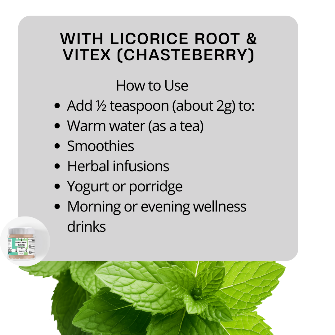 Spearmint Blended Tea - With Vitex,Licorice,Supports natural hormone balance