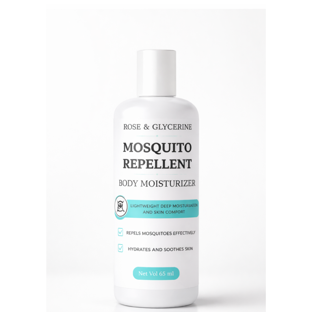 Rose & Glycerine Mosquito Repellent Body Moisturizer - Repels mosquitoes effectively while Hydrating and softening skin