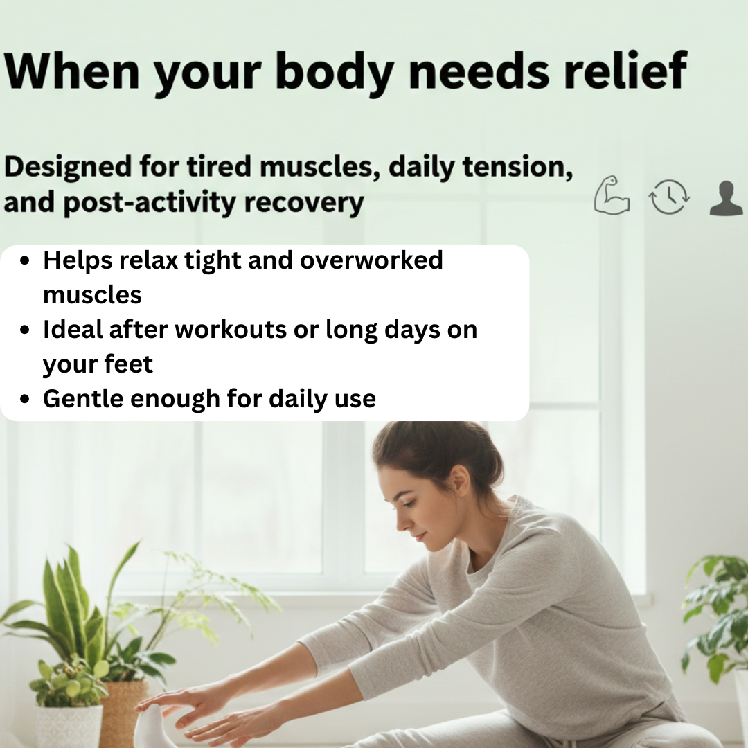 Magnesium Oil Body Spray +Epsom Foot Bath - Ease muscle tension, refresh tired feet,