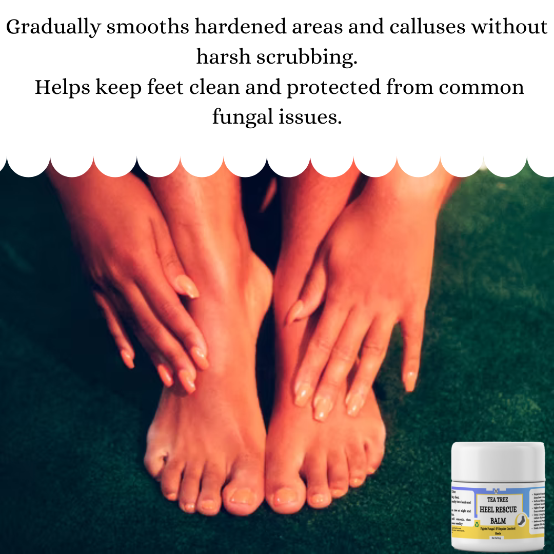 Tea Tree  Heel Rescue Balm - Restore Cracked Feet,Fights Fungal & Itchy Foot Problems